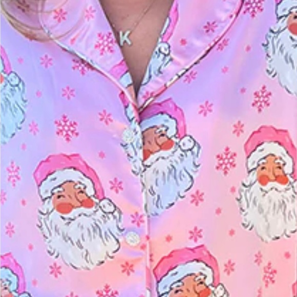 Santa Pajamas with feather sleeve detail - Picture 3 of 3
